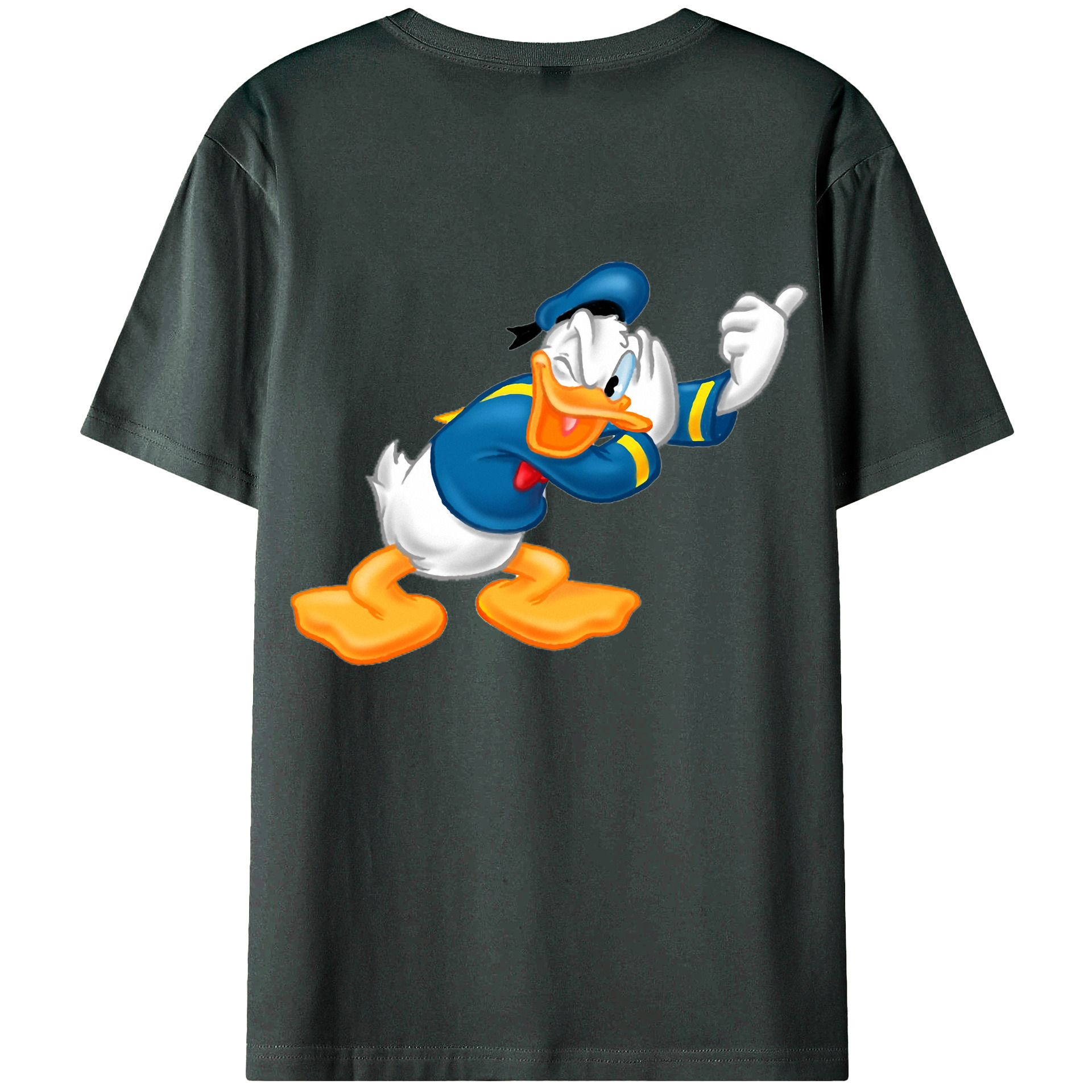 （画像用） ミッキーマウス Mickey Mouse 綿100％ メンズ半袖Tシャツ（バックプリント） 通気性